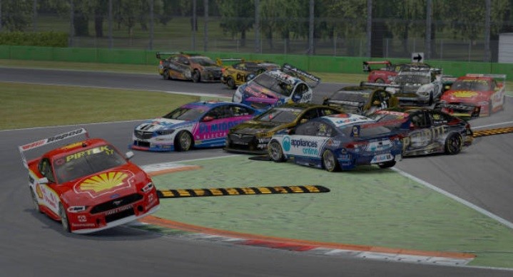 Scott McLaughlin escapes the carnage on the opening lap
